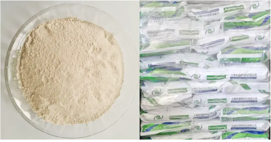 Nano reinforcing agent :A sample of the white powder functional filler and its standard 25kg packaging bag.