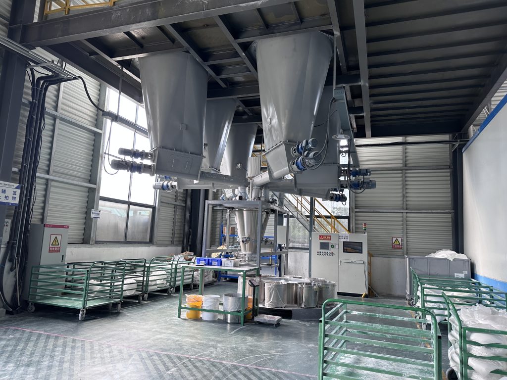 SaneZen's fully automated integrated production line for FR99RP achieves enclosed, digital control throughout the entire process—from raw material refinement and surface modification to compound reaction and pelletizing/packaging—ensuring highly consistent performance and exceptional purity for every batch.*