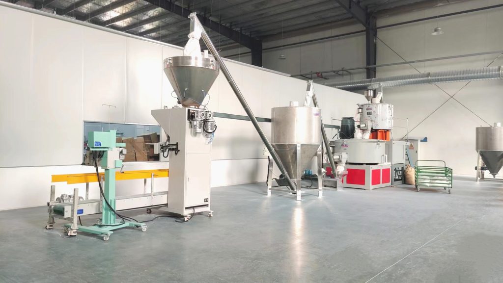 SaneZen's fully automated integrated production line for FR99RP achieves enclosed, digital control throughout the entire process—from raw material refinement and surface modification to compound reaction and pelletizing/packaging—ensuring highly consistent performance and exceptional purity for every batch.*
