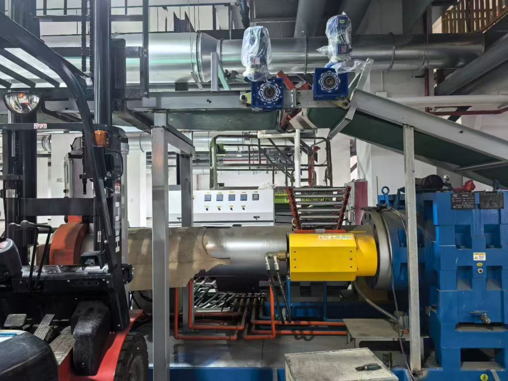Cutting-edge machinery used in modern rubber compounding and production processes.
