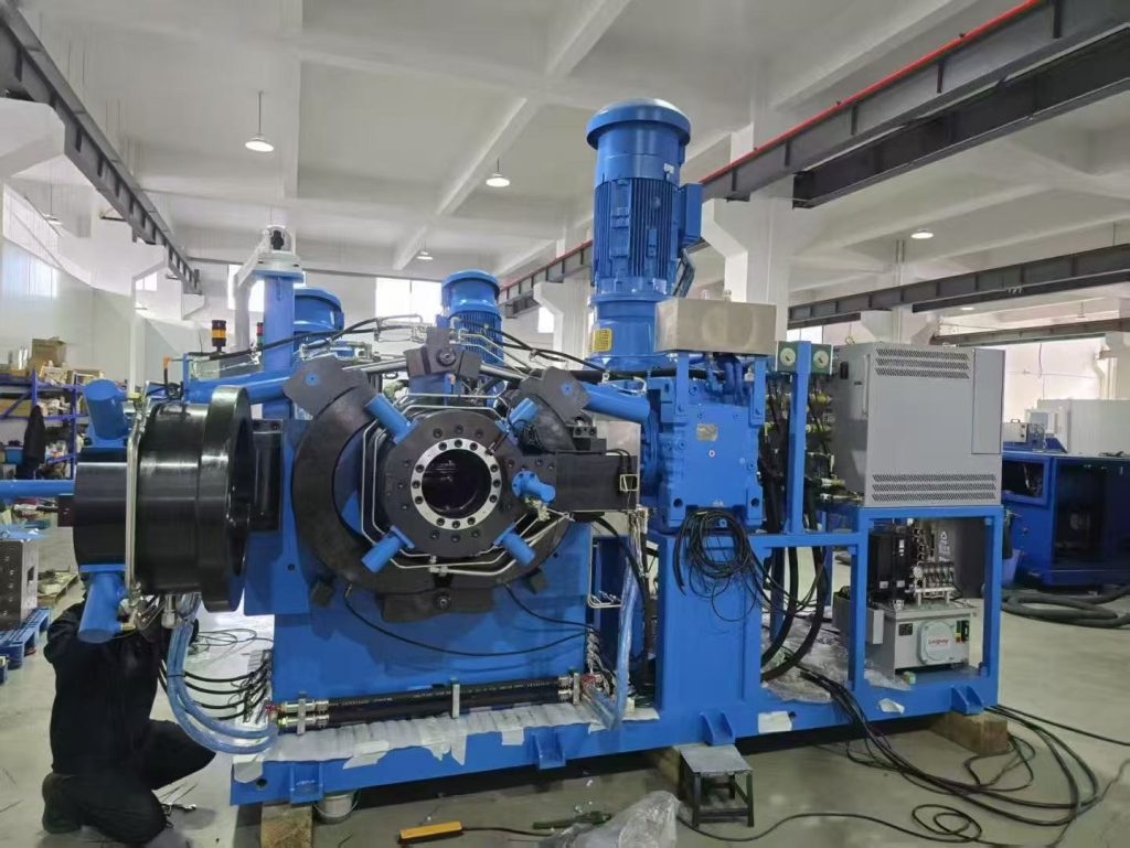 Cutting-edge machinery used in modern rubber compounding and production processes.