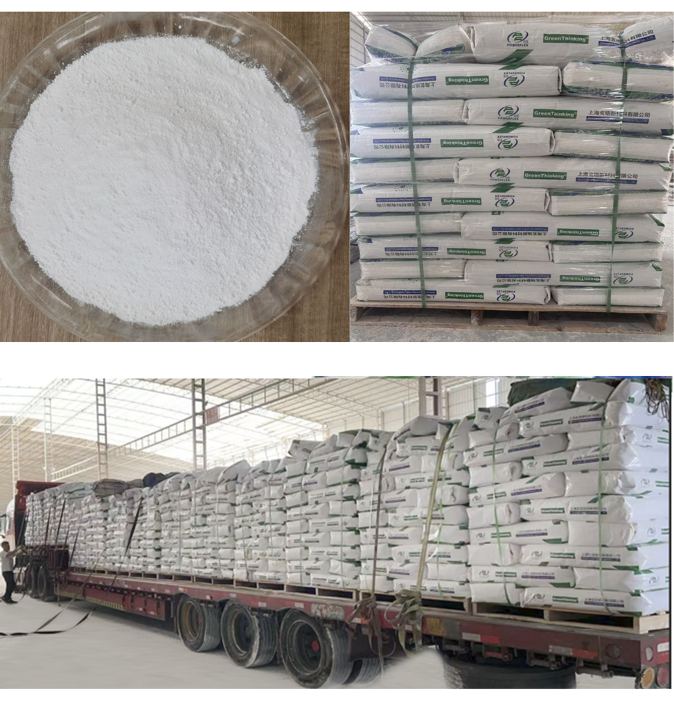  Standardized export packaging of PF93 mineral filler, 25kg moisture-proof bags for international chemical distribution.