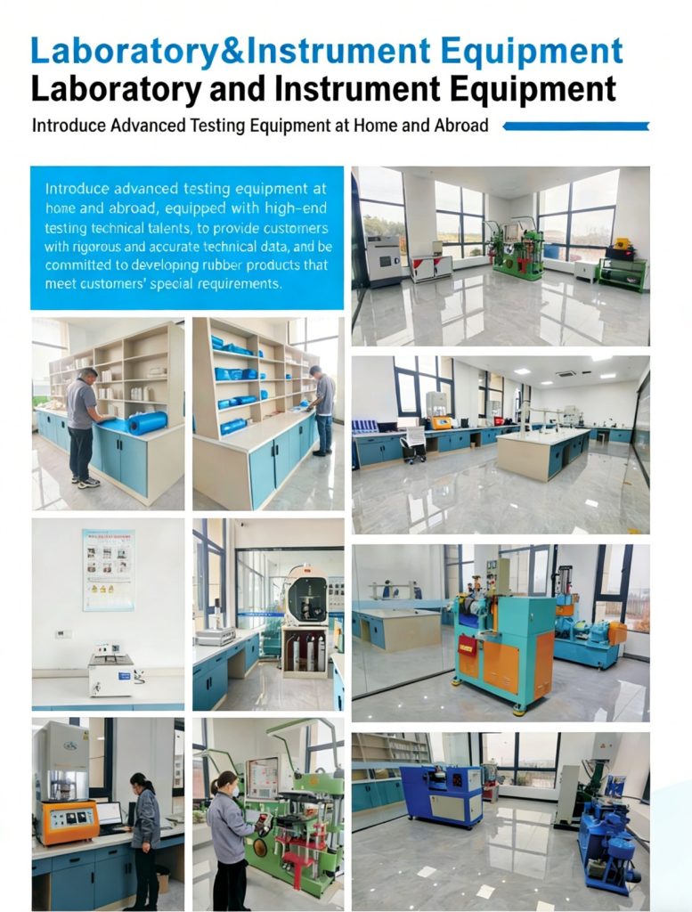 A clean interior view of the silicone rubber production workshop, prominently featuring an internal mixer or two-roll mill in operation, with technicians monitoring equipment parameters.