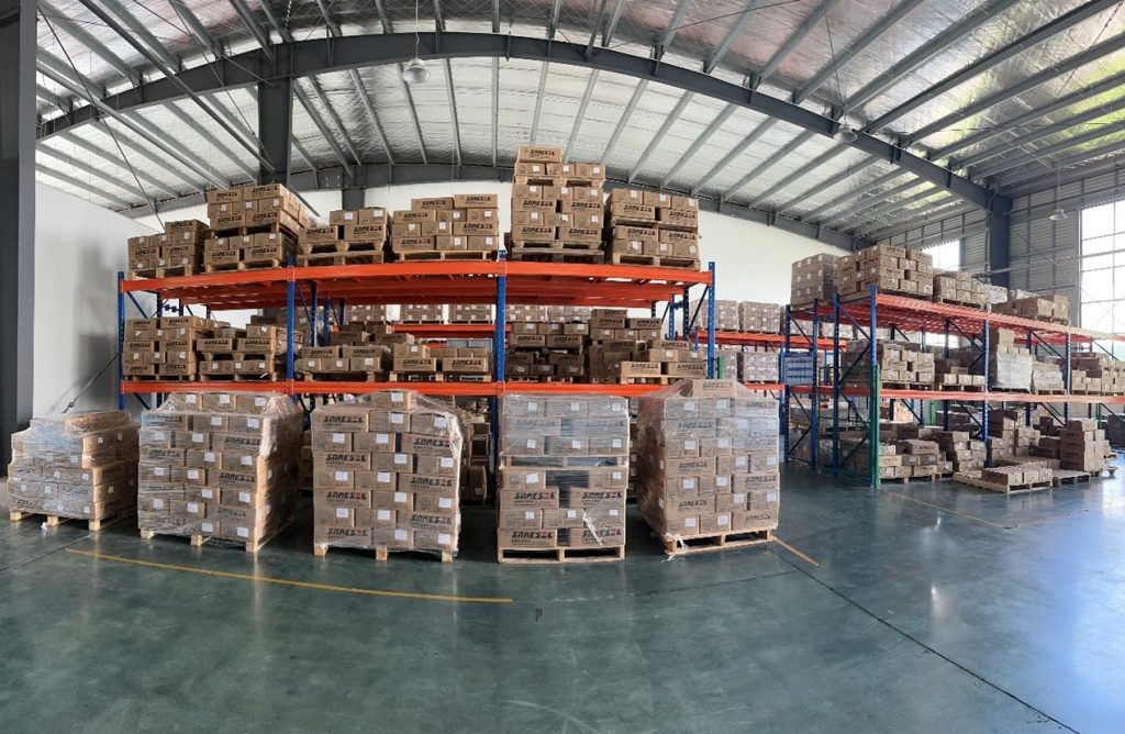 Warehouse storage -- place your factory storage/warehouse photo here Climatecontrolled storage area for finished compounds, maintaining consistent temperature below 25°C to maximize shelf life.