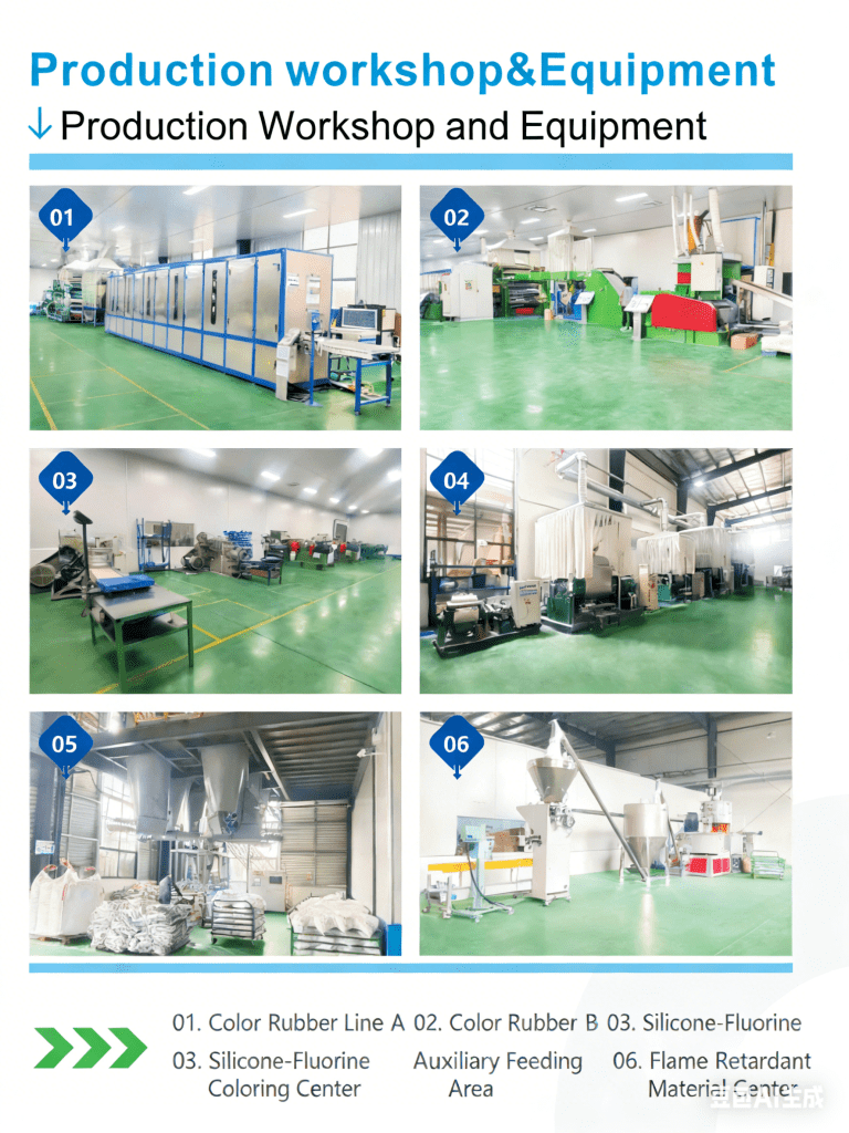  workshop : Clean, temperaturecontrolled mixing and milling lines at Sanezen's Xuancheng plant, ensuring batchtobatch consistency.